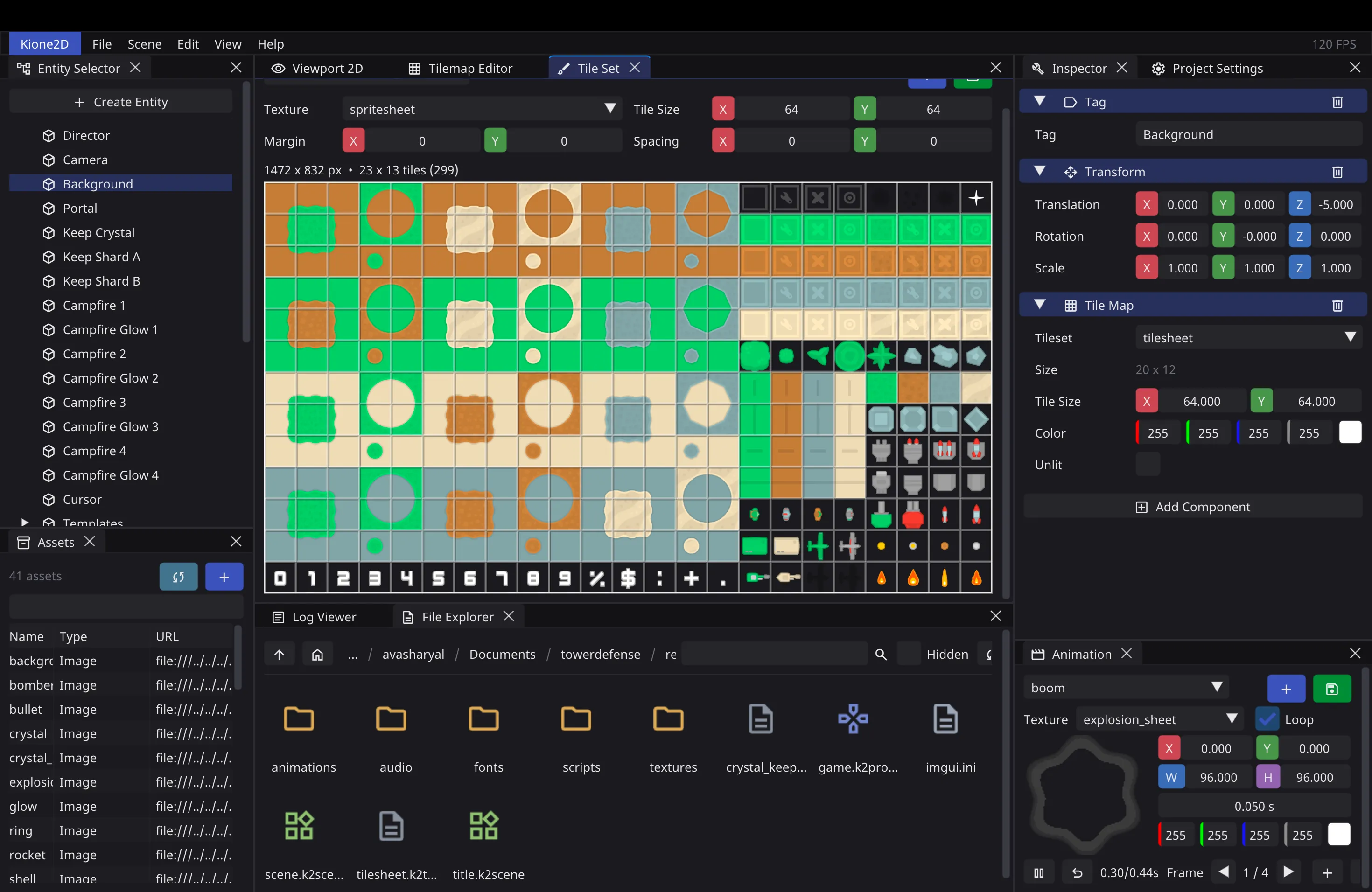 The in-editor tilemap authoring workflow